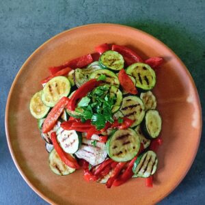 Gegrilde groenten courgette aubergine paprika
