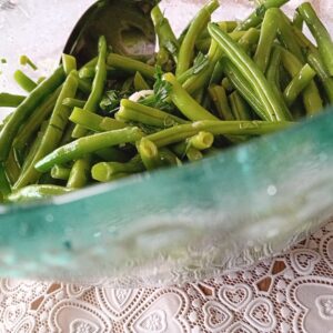 Boontjes gemarineerd olie azijn ui