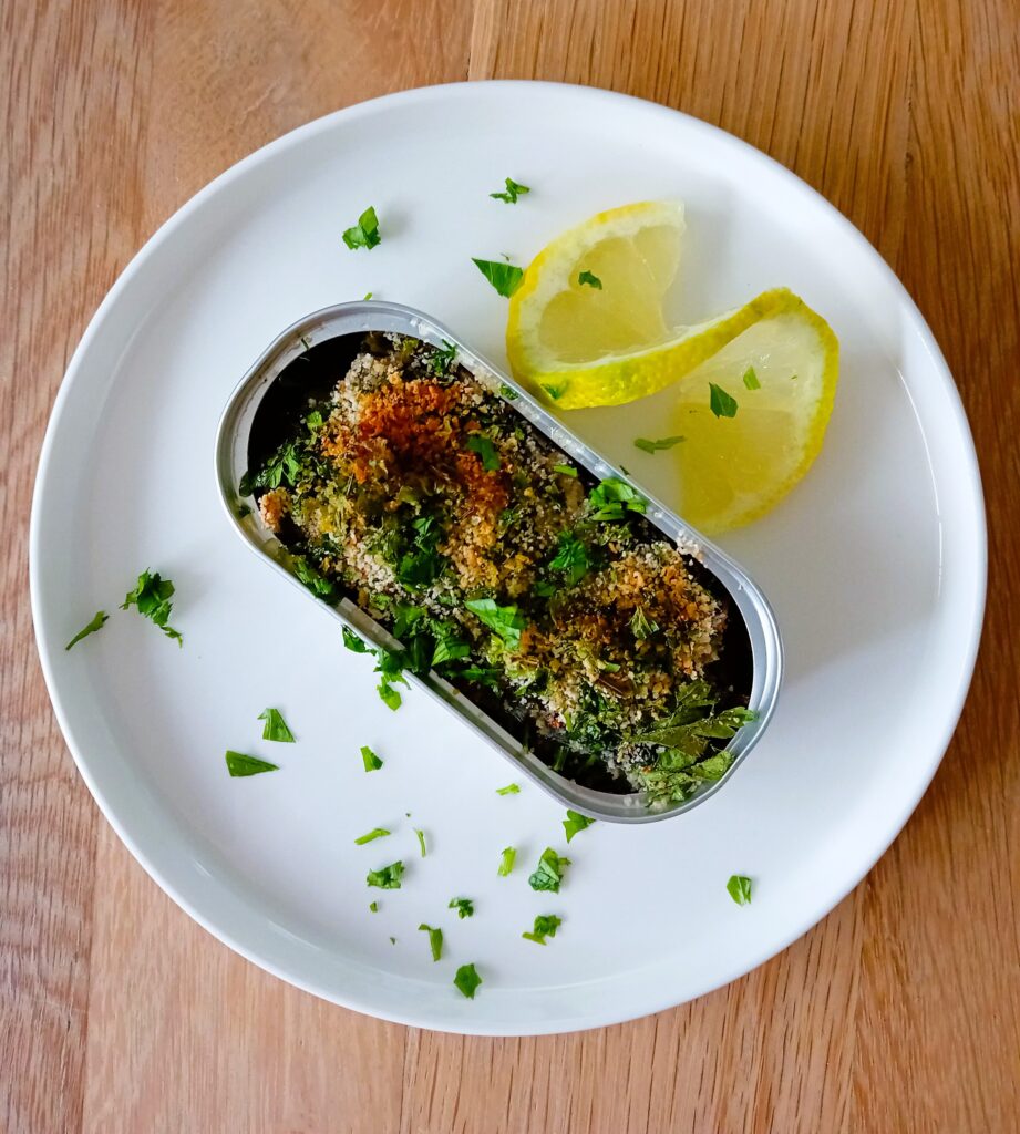 Gegratineerde sardines